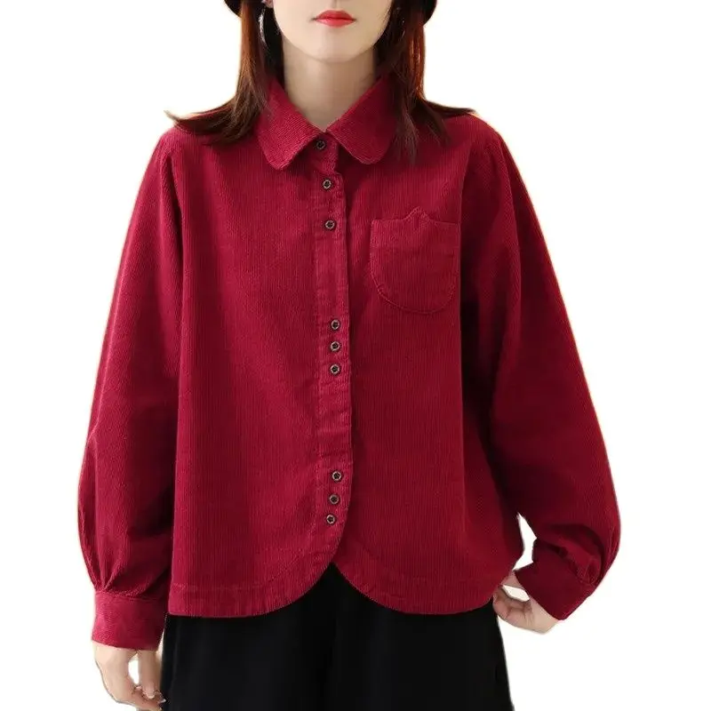 Fashion Design Corduroy Coat For Women's NEW 2023 Spring Autumn Clothing Female Jacket Tops Korean Short Button Shirt Outerwear
Fashion Design Corduroy Coat For Women's NEW 2023 Spring Autumn Clothing Female Jacket Tops Korean Short Button Shirt Outerwear