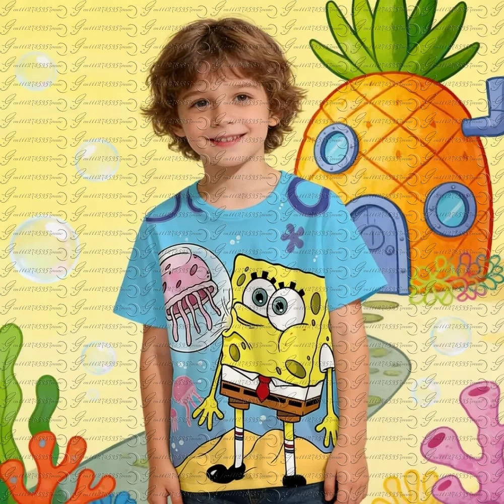 SpongeBob SquarePants Children T-shirt,cartoon Round Neck Short Sleeved Shirt,cute Birthday Gifts,hot Selling Childrens Clothing
SpongeBob SquarePants Children T-shirt,cartoon Round Neck Short Sleeved Shirt,cute Birthday Gifts,hot Selling Childrens Clothing
