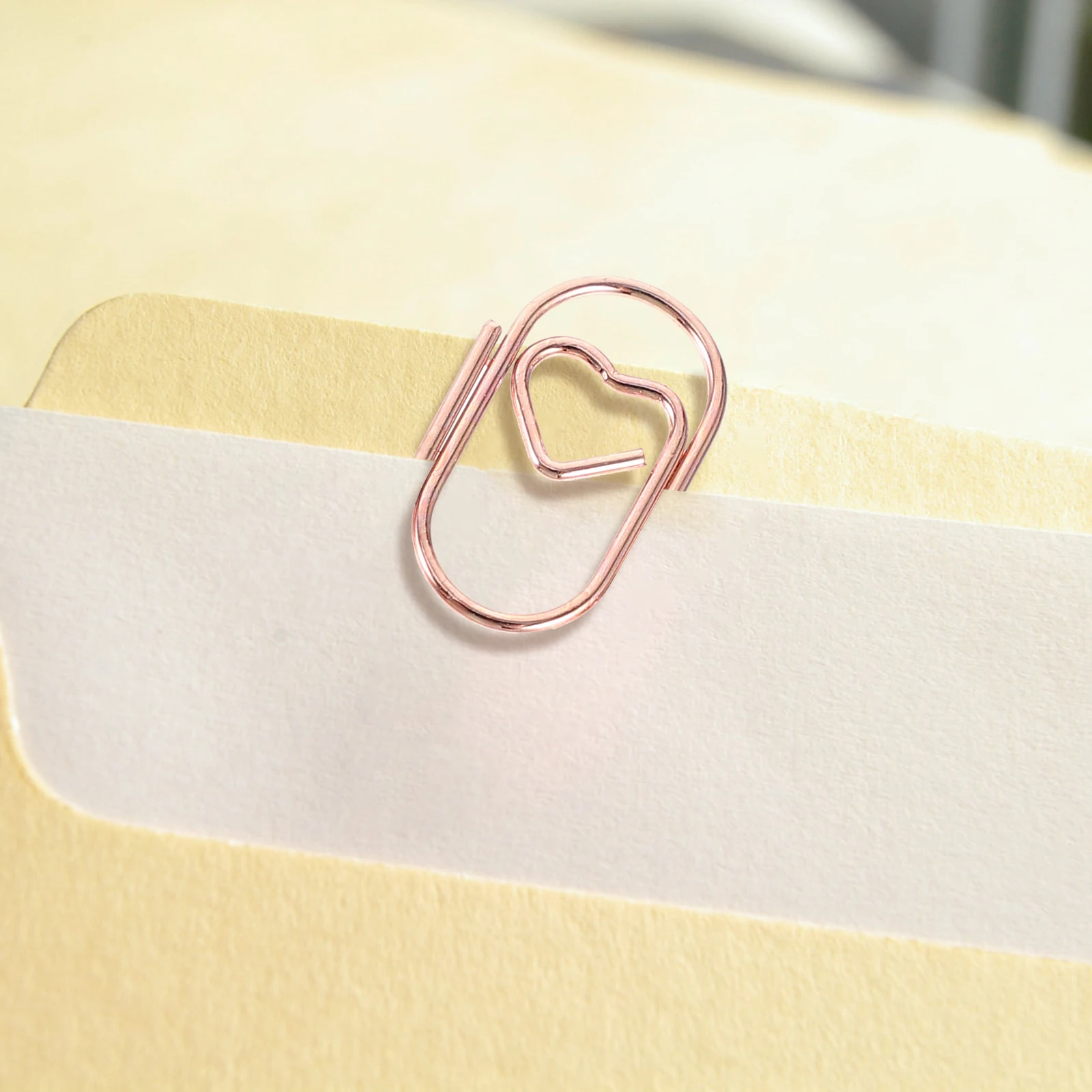 100pcs Metal Paper Clips Small Creative Shaped Paper Clips Office Supplies Rose Gold File ganizer Stationery Accessories
100pcs Metal Paper Clips Small Creative Shaped Paper Clips Office Supplies Rose Gold File ganizer Stationery Accessories