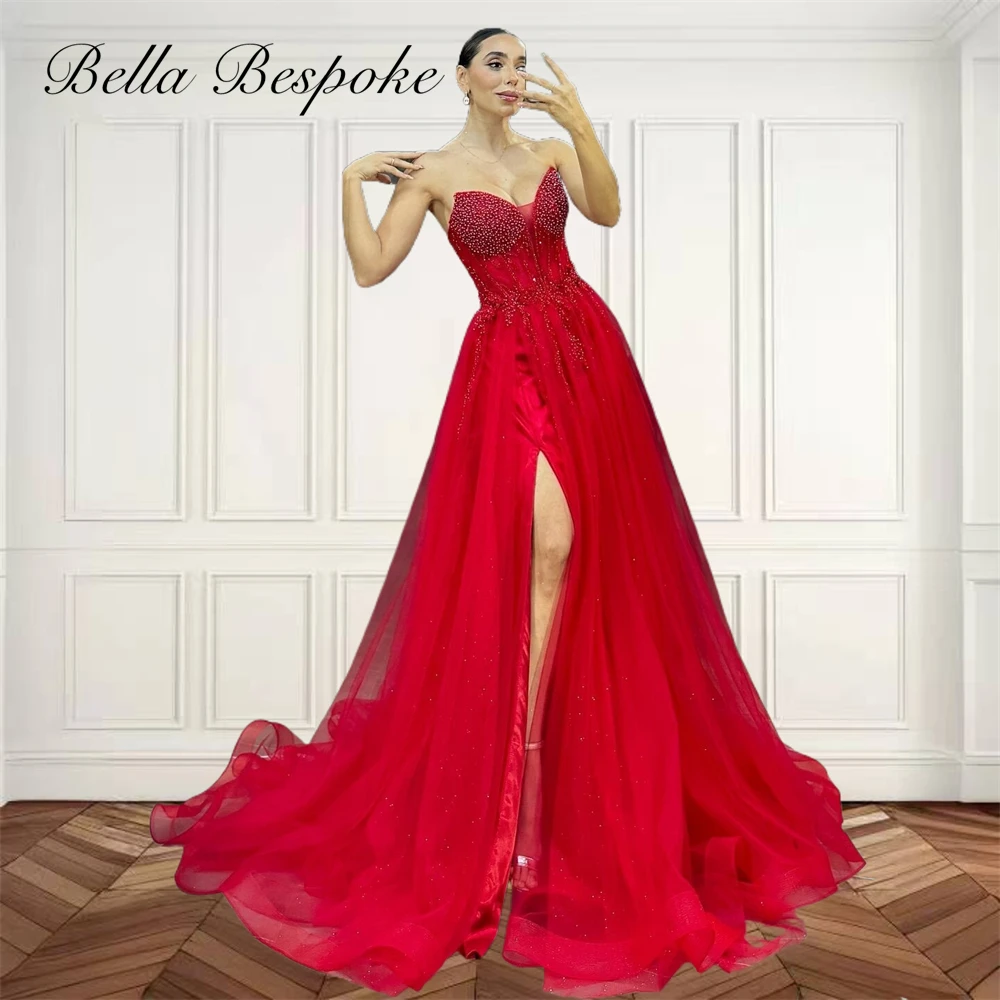 Red Sweetheart Saudi Evening Dresses Bead Birthday Dress Luxury 2024 High Split Special Occasion Gown Customized
Red Sweetheart Saudi Evening Dresses Bead Birthday Dress Luxury 2024 High Split Special Occasion Gown Customized