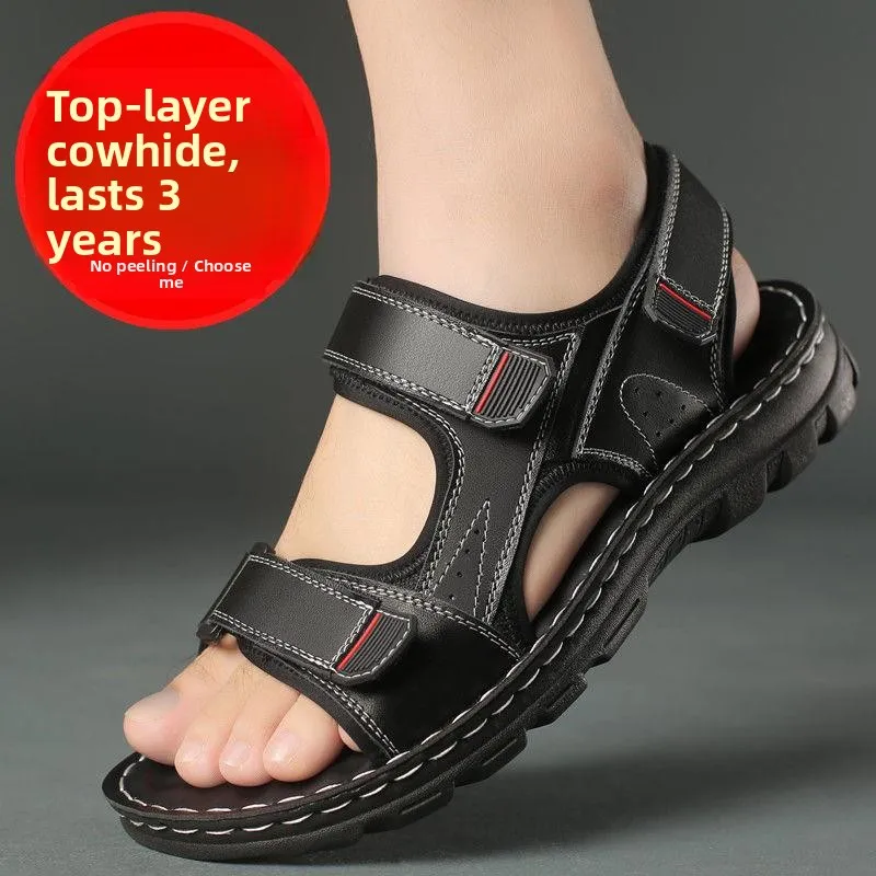 Men's Shock Absorption Leather Sandals Casual Breathable Shoes Summer New Style Youth Student Slip-On Flats Comfortable Sandals
Men's Shock Absorption Leather Sandals Casual Breathable Shoes Summer New Style Youth Student Slip-On Flats Comfortable Sandals