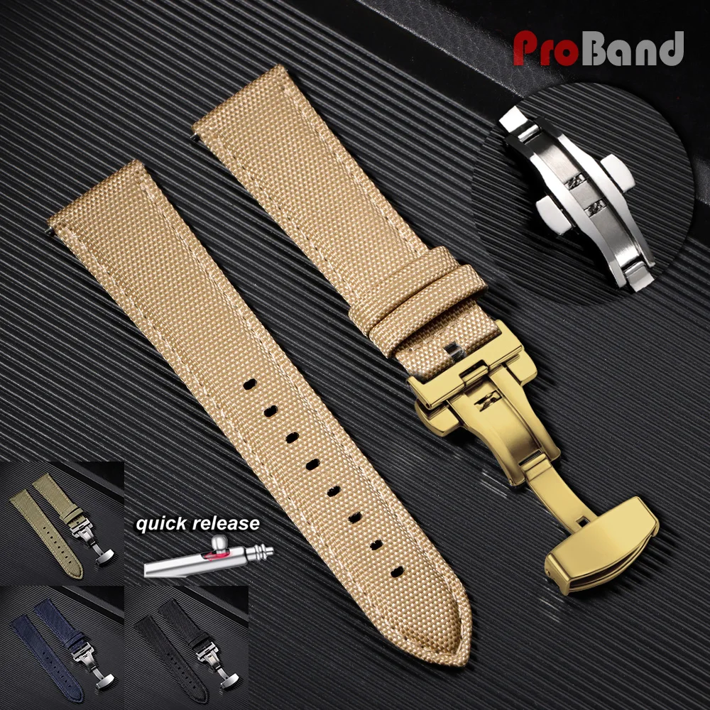 Waterproof Sailcloth Watch Band 20mm 22mm Quick Release Watch Straps Durable Nylon Wristband Sports Butterfly Buckle Bracelet
Waterproof Sailcloth Watch Band 20mm 22mm Quick Release Watch Straps Durable Nylon Wristband Sports Butterfly Buckle Bracelet