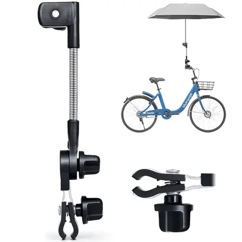 Eary Adjustable Umbrella Mount Stand Baby Stroller Accessory Umbrella Holder Foldable Umbrella UV Sun Protection Rainproof