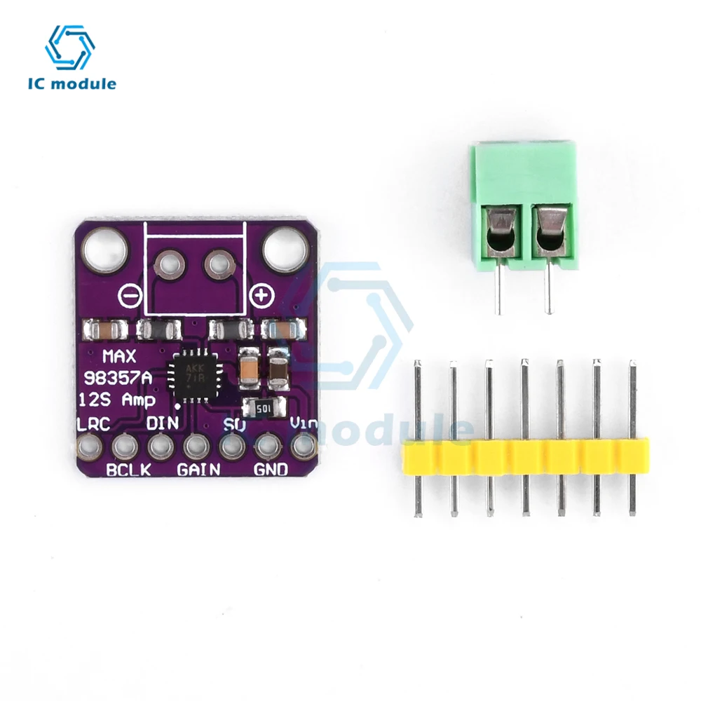 MAX98357 I2S Audio Amplifier Module Audio Amplifiers Filterless Class D Amplifier for ESP32 Raspberry Pi
MAX98357 I2S Audio Amplifier Module Audio Amplifiers Filterless Class D Amplifier for ESP32 Raspberry Pi