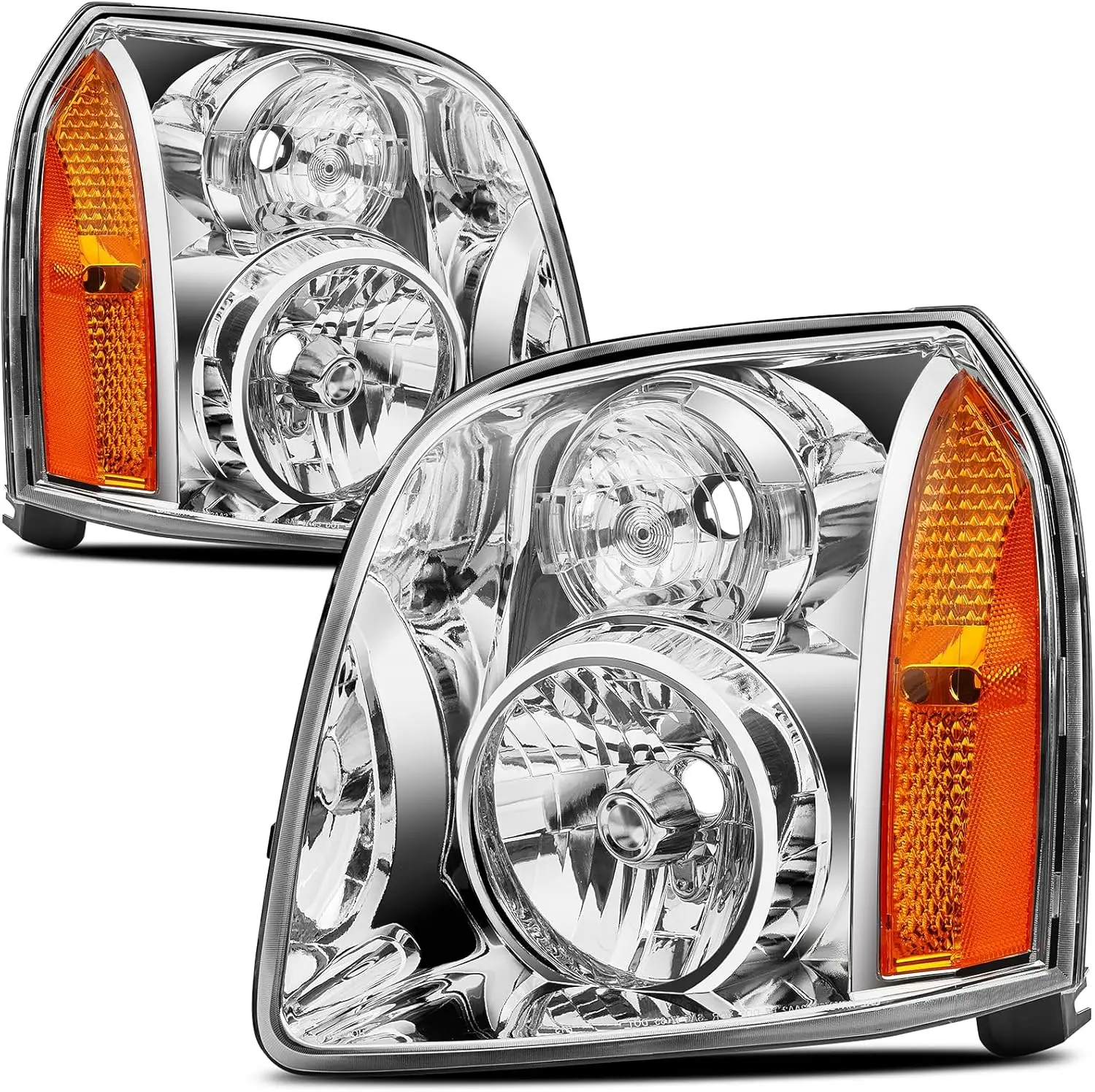 Headlights Assembly Compatible with 2007-2014 GMC yukon Clear lens Clear Housing Amber Reflector
Headlights Assembly Compatible with 2007-2014 GMC yukon Clear lens Clear Housing Amber Reflector