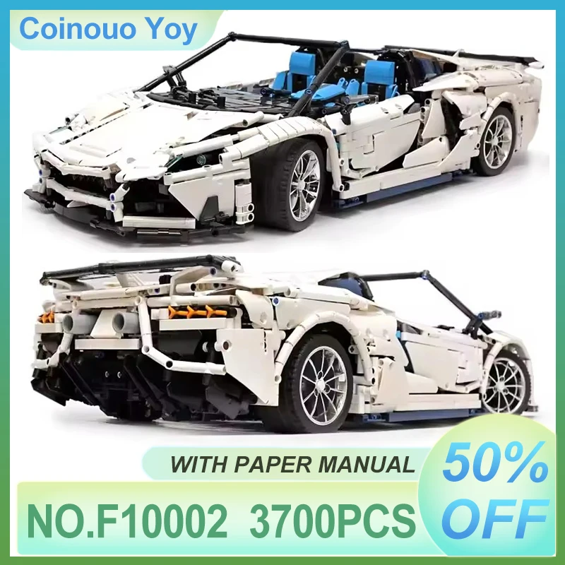 MOC F10002 Технический 1:8 Белый SVJ LP700 Спортивный автомобиль Строительный блок Гоночный автомобиль Кирпич Сборка Мальчик DIY Игрушка Рождественские подарки Малыш
MOC F10002 Технический 1:8 Белый SVJ LP700 Спортивный автомобиль Строительный блок Гоночный автомобиль Кирпич Сборка Мальчик DIY Игрушка Рождественские подарки Малыш
