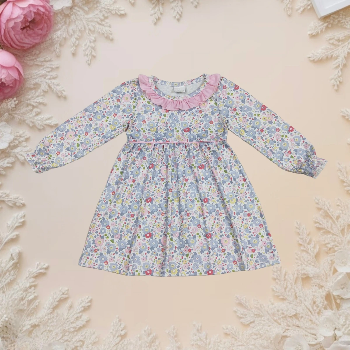 New Kids Baby Girl Princess Dress Cute Autumn Casual Dresses Children Clothing Long Ruffle Sleeve Blue Floral Knee Length Dress
New Kids Baby Girl Princess Dress Cute Autumn Casual Dresses Children Clothing Long Ruffle Sleeve Blue Floral Knee Length Dress