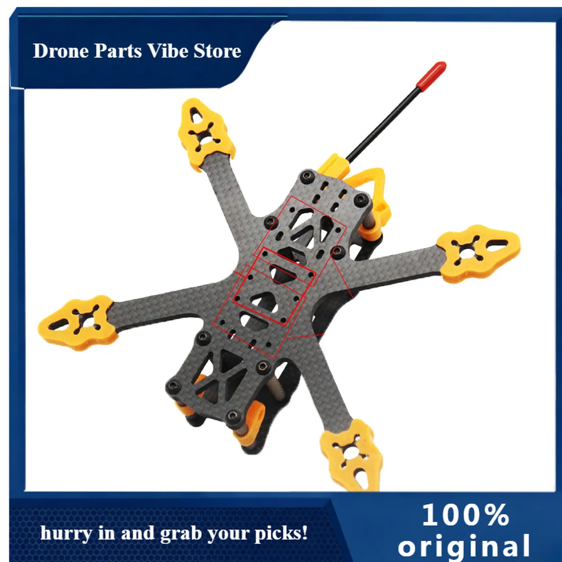D Parts GX140 Mini Alien - 3 Inch 140mm Carbon Fiber FPV Frame Kit 4mm Arm With Print Accessories For FPV Racing Drones Freestyl
D Parts GX140 Mini Alien - 3 Inch 140mm Carbon Fiber FPV Frame Kit 4mm Arm With Print Accessories For FPV Racing Drones Freestyl