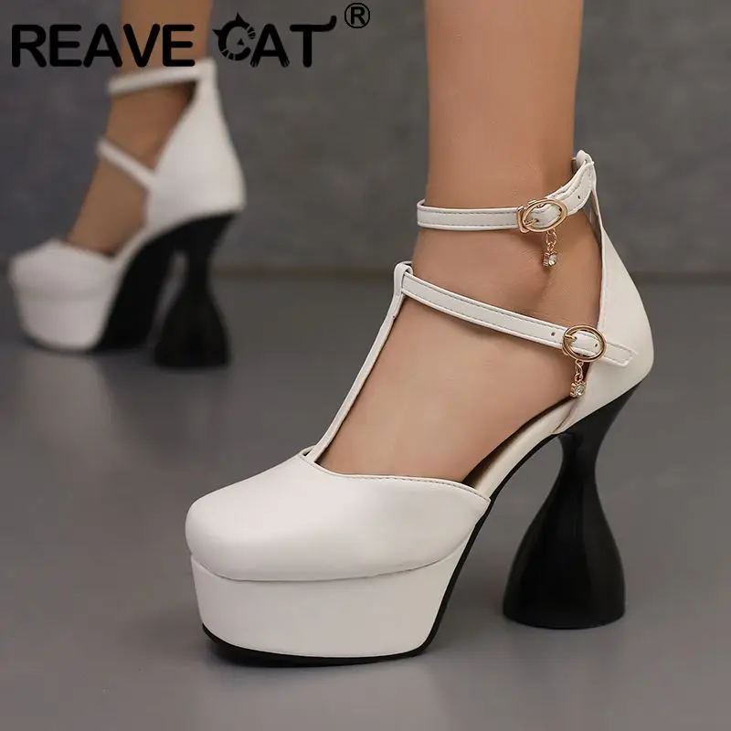 Женские босоножки с закрытым носком REAVE CAT, летние босоножки с ремешком на щиколотке 12 см, Яркие босоножки на платформе больших размеров 49 50
Женские босоножки с закрытым носком REAVE CAT, летние босоножки с ремешком на щиколотке 12 см, Яркие босоножки на платформе больших размеров 49 50