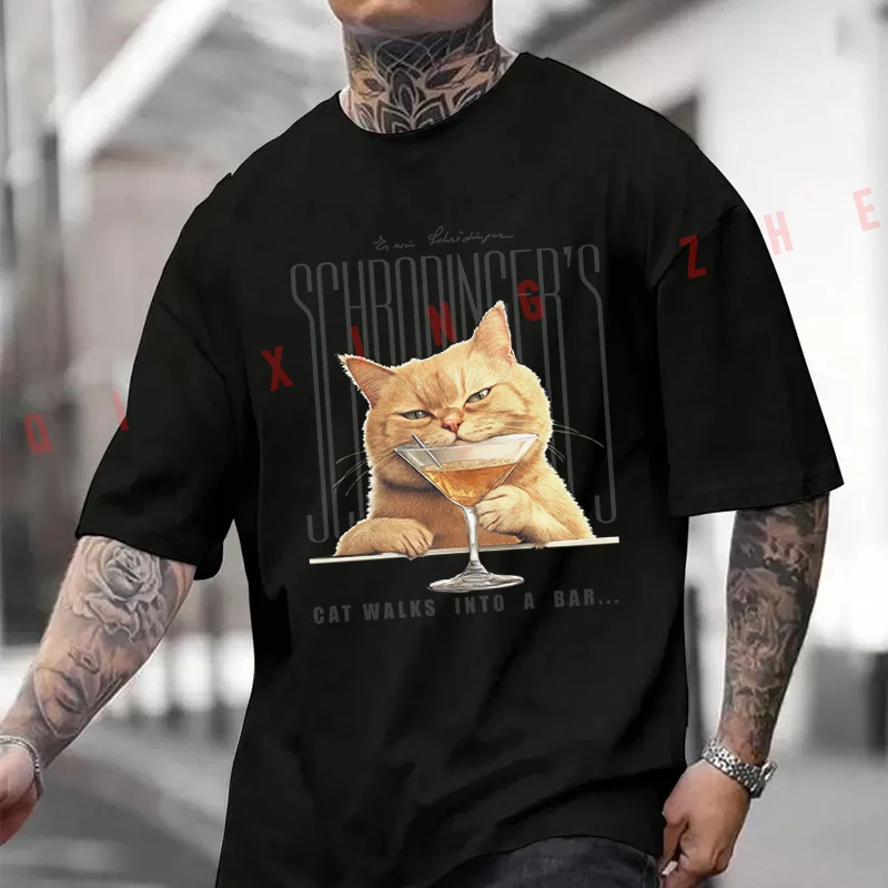 2026 Shirt Cotton Casual T-shirts Schrodinger’s Cat Walks Into A Bar Men's Summer Moto Cycling Sportswear Top Tee
2026 Shirt Cotton Casual T-shirts Schrodinger’s Cat Walks Into A Bar Men's Summer Moto Cycling Sportswear Top Tee