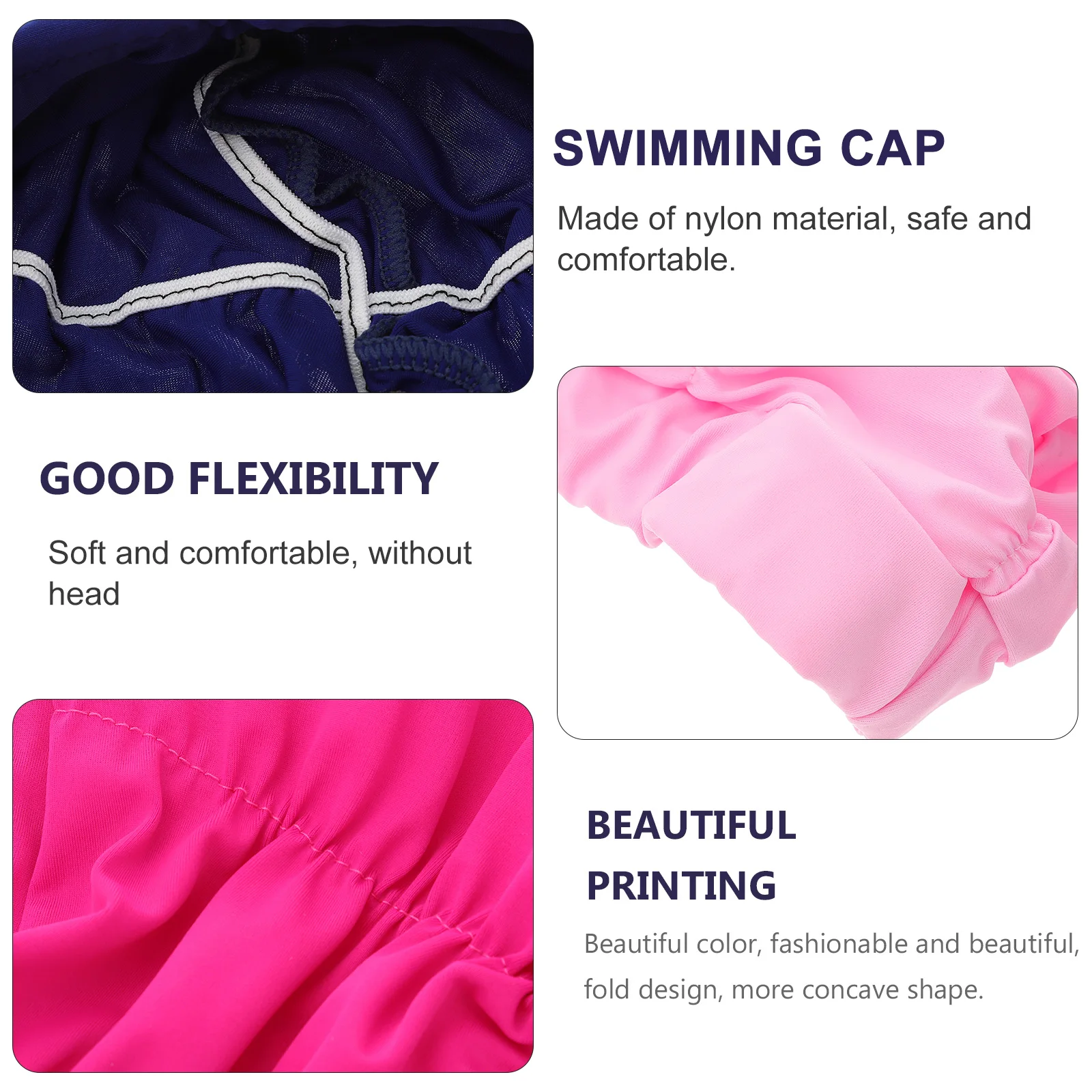 4 Pcs Cap Women Adult Ladies Nylon Bathing Water Swimming Cap Caps Pleated Swim Hat Waterproof Elastic Fits Most
4 Pcs Cap Women Adult Ladies Nylon Bathing Water Swimming Cap Caps Pleated Swim Hat Waterproof Elastic Fits Most