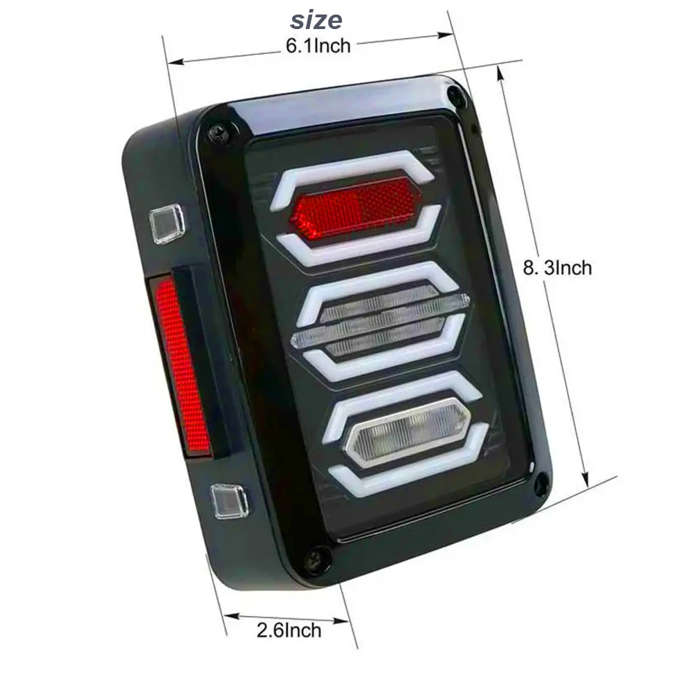 For Jeep Wrangler 2007-2017 JK JKU With Brake Light Reverse Light Signal Light Lamp Assembly 2pcs LED Tail Lights Smoke Lens
For Jeep Wrangler 2007-2017 JK JKU With Brake Light Reverse Light Signal Light Lamp Assembly 2pcs LED Tail Lights Smoke Lens