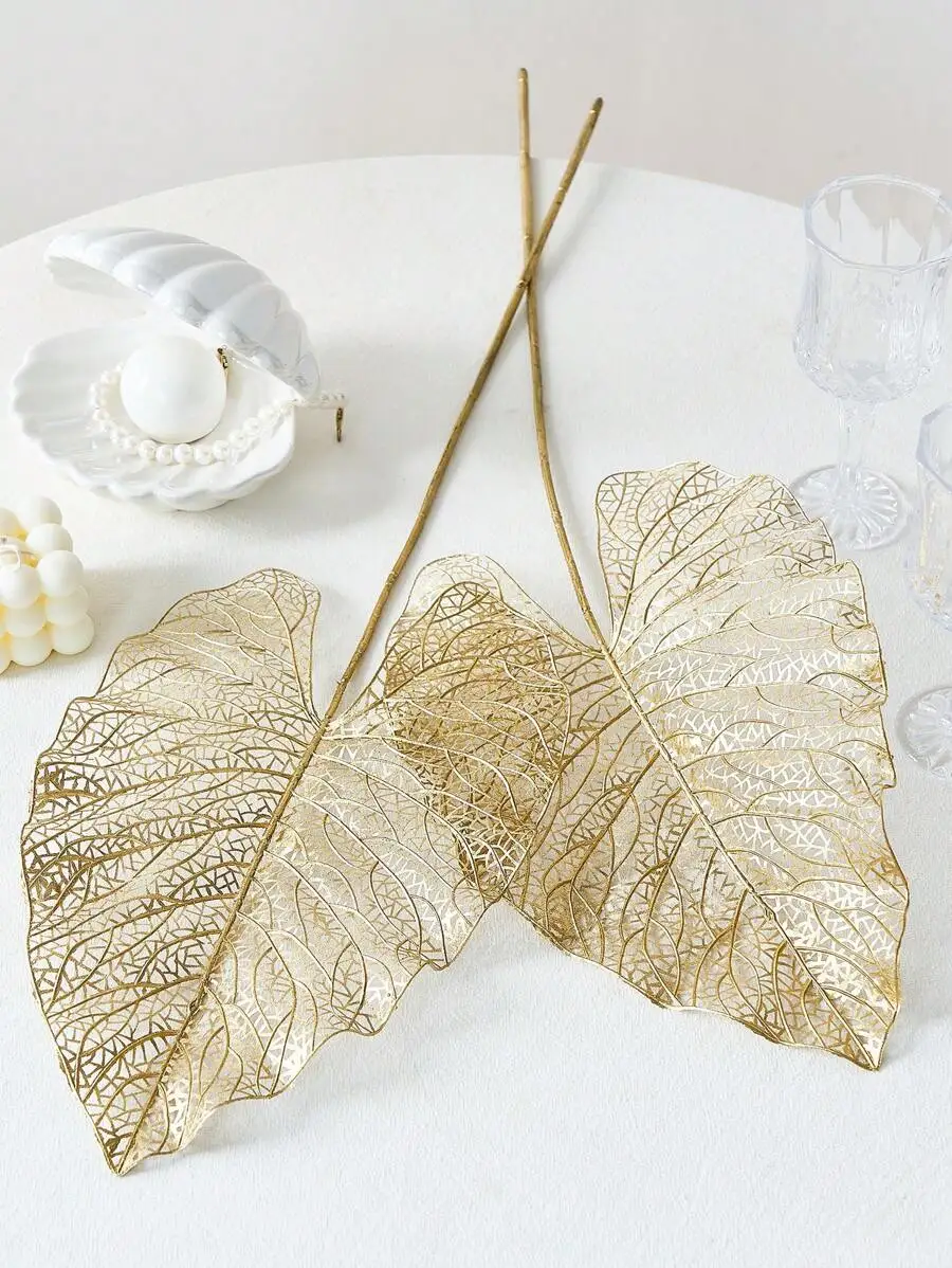 Gold Glittered Artificial Leaf Branch Fake Plants 29.5" Tall Gold Leaf Stems Plastic Shrubs For Winter Indoor Outdoor Home
Gold Glittered Artificial Leaf Branch Fake Plants 29.5" Tall Gold Leaf Stems Plastic Shrubs For Winter Indoor Outdoor Home