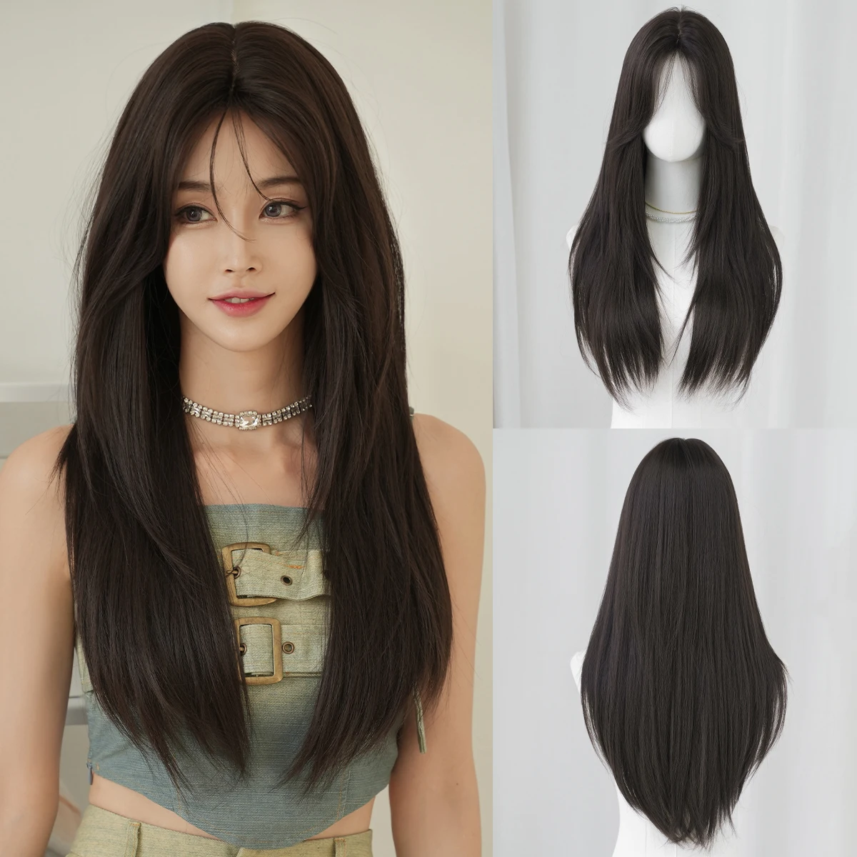 7JHH WIGS Long Straight Dark Brown Wig for Women Synthetic Heat-Resistant Modest Fashion Middle Part Wear and Go Wigs
7JHH WIGS Long Straight Dark Brown Wig for Women Synthetic Heat-Resistant Modest Fashion Middle Part Wear and Go Wigs