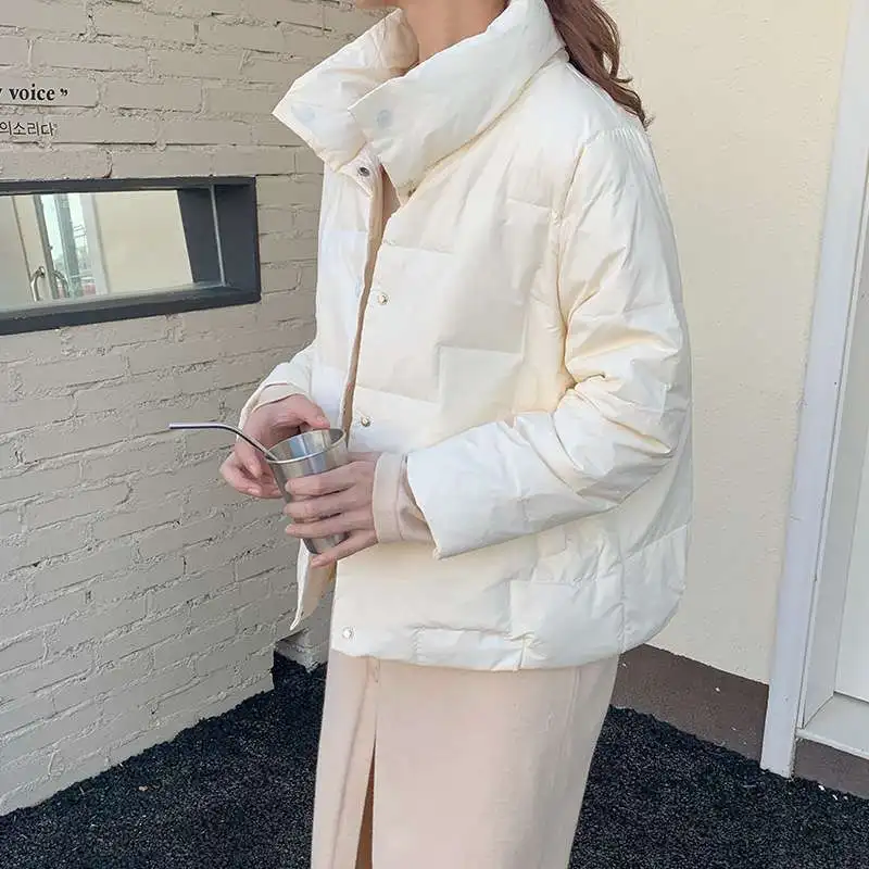 90 Velvet Light Down Jacket Korean Winter New Short Style Women's Stand-up Collar Down Jacket Thin Bread Jacket Women Coats 2022
90 Velvet Light Down Jacket Korean Winter New Short Style Women's Stand-up Collar Down Jacket Thin Bread Jacket Women Coats 2022