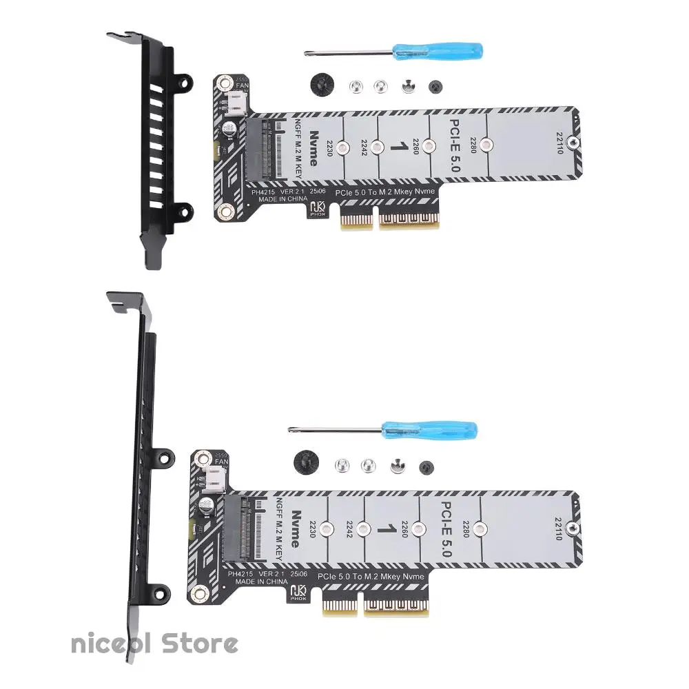 M.2 NVME SSD Adapter Full Height/Low Profile Bracket Supports 2280 2260 2242 2230 22110 M.2 PCIe Adapter (Not for SATA NGFF)
M.2 NVME SSD Adapter Full Height/Low Profile Bracket Supports 2280 2260 2242 2230 22110 M.2 PCIe Adapter (Not for SATA NGFF)