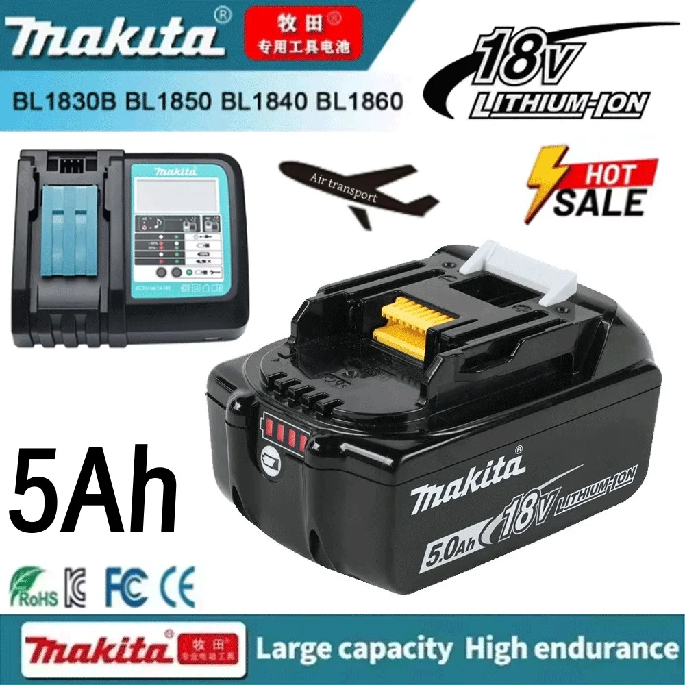 Original MAKITA 18V Rechargeable Battery 18V 5.0Ah Lithium Ion Cell With Battery indicator For Makita Power Tools 5Ah Battery
Original MAKITA 18V Rechargeable Battery 18V 5.0Ah Lithium Ion Cell With Battery indicator For Makita Power Tools 5Ah Battery