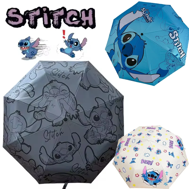 Солнцезащитный зонт Disney Lilo & Stitch, черный/белый/синий, мультяшный зонт с защитой от ультрафиолета, 3-складной портативный солнцезащитный козырек для женщин и детей, подарок 
Солнцезащитный зонт Disney Lilo & Stitch, черный/белый/синий, мультяшный зонт с защитой от ультрафиолета, 3-складной портативный солнцезащитный козырек для женщин и детей, подарок