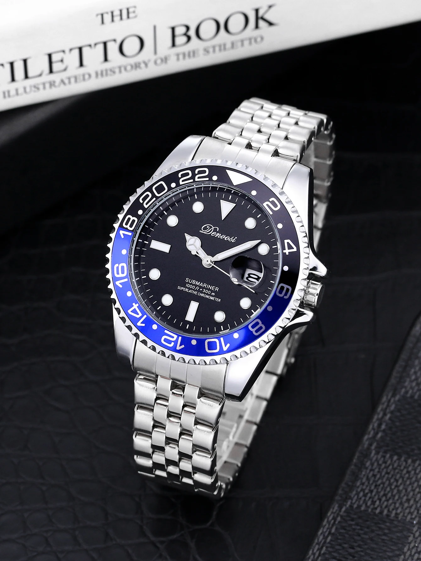 DENVOSI Men's Leisure Business Waterproof Luminous Quartz Watch, with a rotatable dial and date display
DENVOSI Men's Leisure Business Waterproof Luminous Quartz Watch, with a rotatable dial and date display