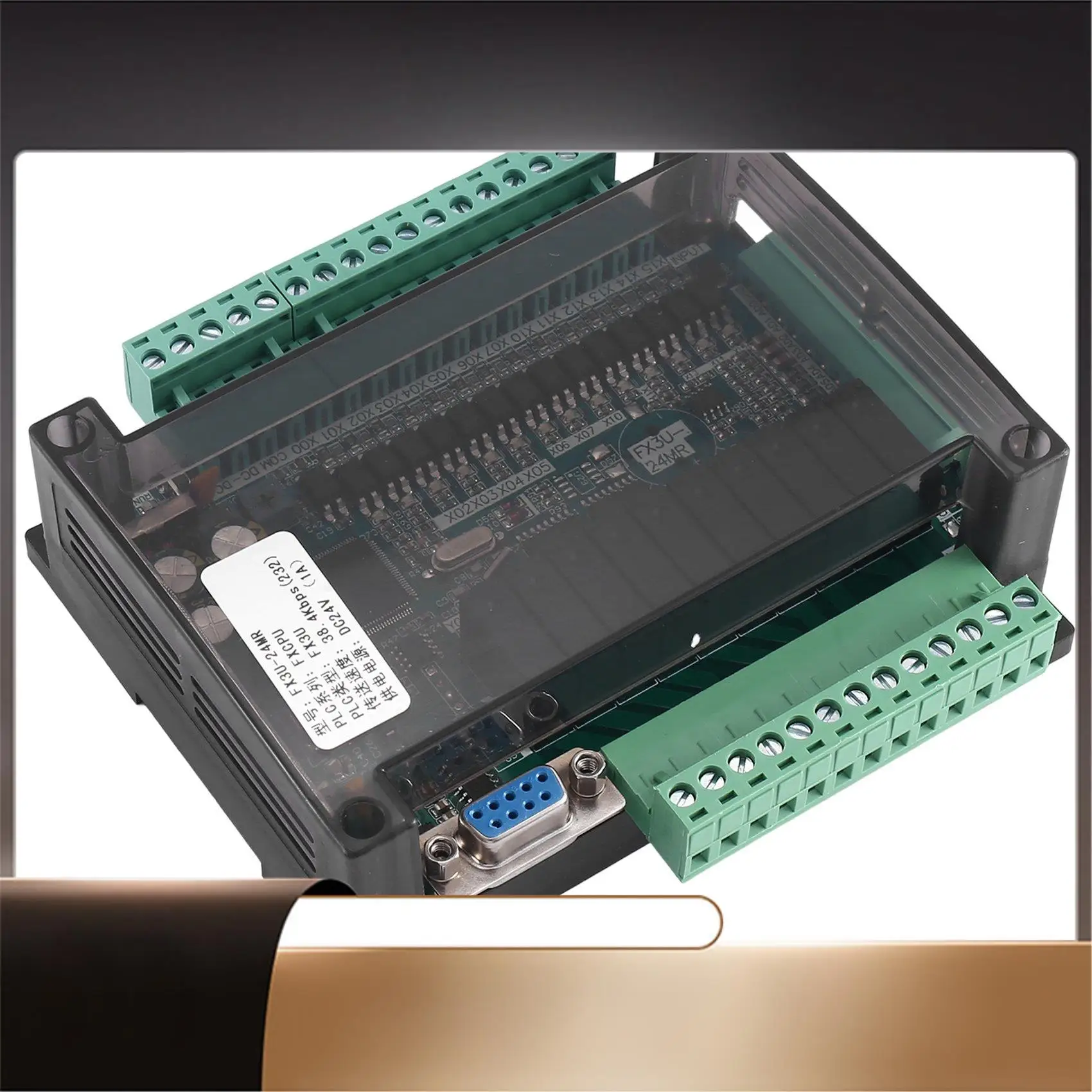 PLC Industrial Control Board High-Speed Programmable Controller Board FX3U-24MR With Shell-X64A
PLC Industrial Control Board High-Speed Programmable Controller Board FX3U-24MR With Shell-X64A