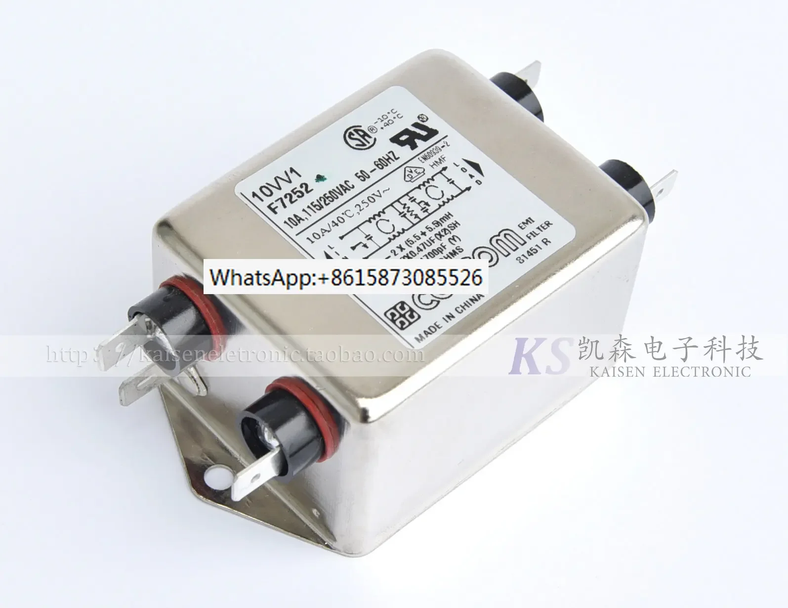 10VV1 10A F7252 6609043-3 treadmill Corcom anti electromagnetic interference VDE filter
10VV1 10A F7252 6609043-3 treadmill Corcom anti electromagnetic interference VDE filter