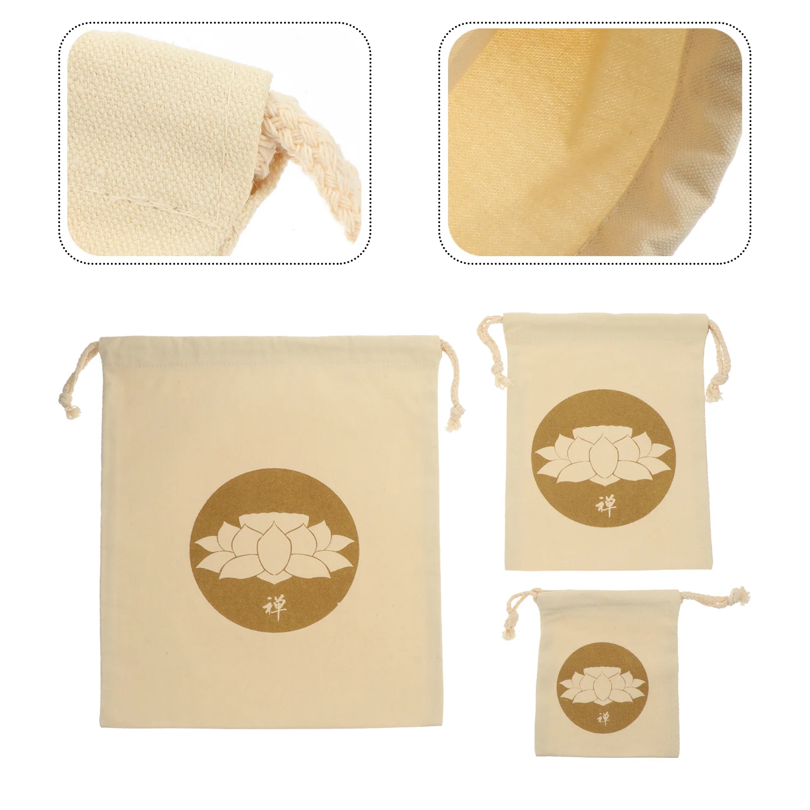 3 Pcs Music Bowl Storage Bag Buddha Sound Pouch Singing Tibetan Cotton Linen Drawstring
3 Pcs Music Bowl Storage Bag Buddha Sound Pouch Singing Tibetan Cotton Linen Drawstring