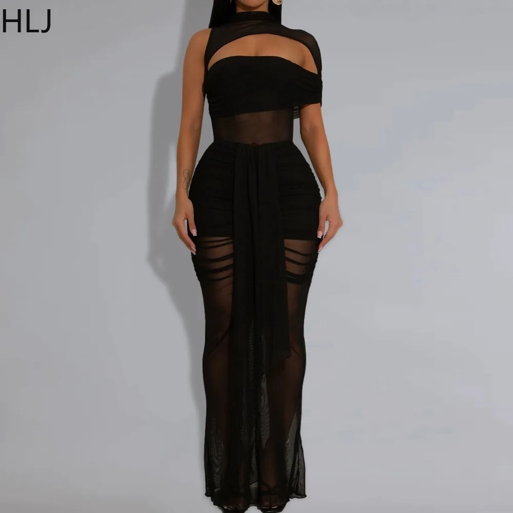 HLJ Sexy Mesh Hollow Out Bodycon Long Dresses Women Solid Color See Through Backless Dress Female Night Club Party Vestidos New
HLJ Sexy Mesh Hollow Out Bodycon Long Dresses Women Solid Color See Through Backless Dress Female Night Club Party Vestidos New