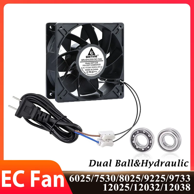 Gdstime EC Brushless Fan 220V 230V 110V 120V Ventilator 6025 8025 9225 12025 Cooling Fan 7530 9733 12032 Blower Fan PC Case Fan
Gdstime EC Brushless Fan 220V 230V 110V 120V Ventilator 6025 8025 9225 12025 Cooling Fan 7530 9733 12032 Blower Fan PC Case Fan