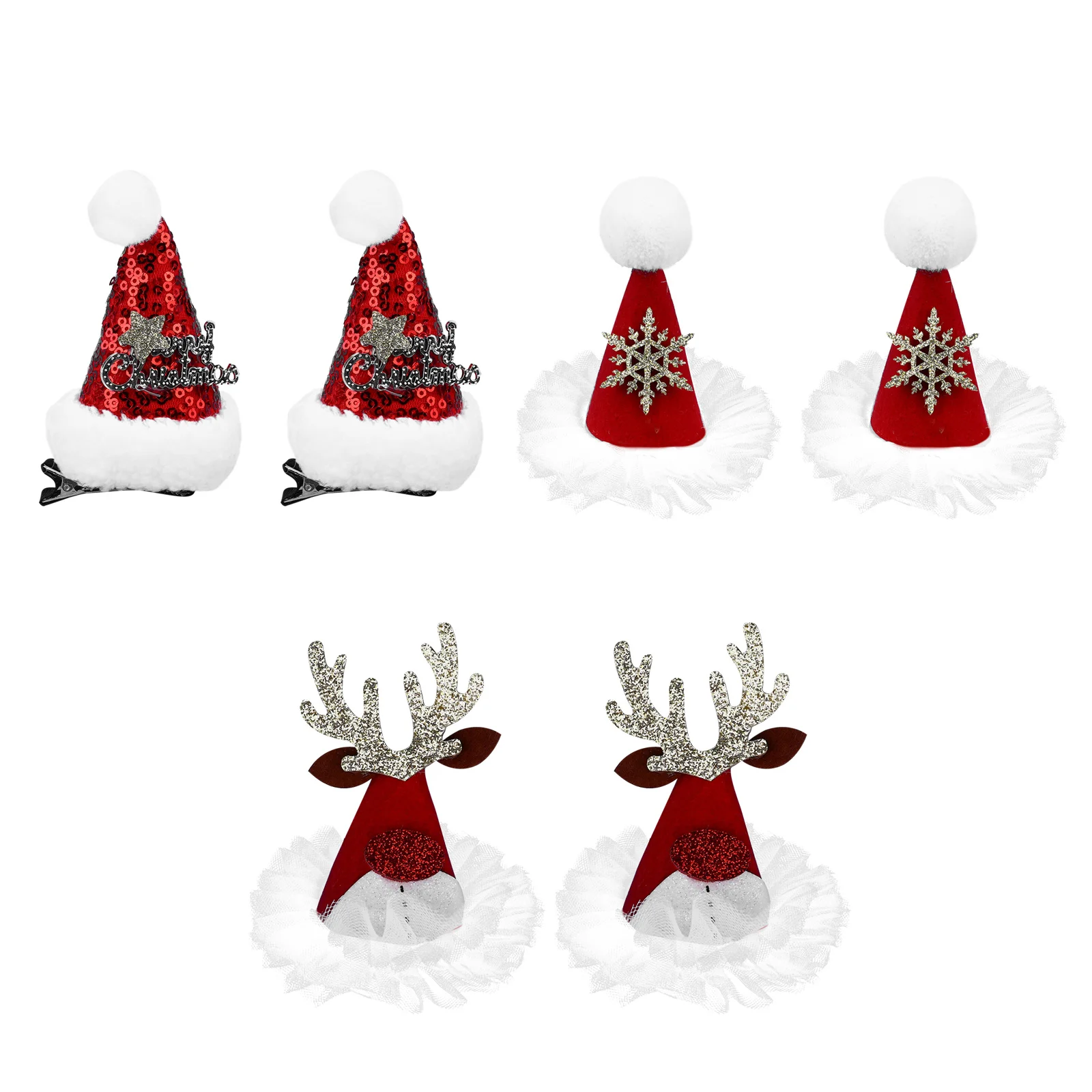 6Pcs Christmas Hair Clips Kids Santa Hat Hairpin Xmas Party Decoration Festival Hair Accessories Christmas Headdress
6Pcs Christmas Hair Clips Kids Santa Hat Hairpin Xmas Party Decoration Festival Hair Accessories Christmas Headdress