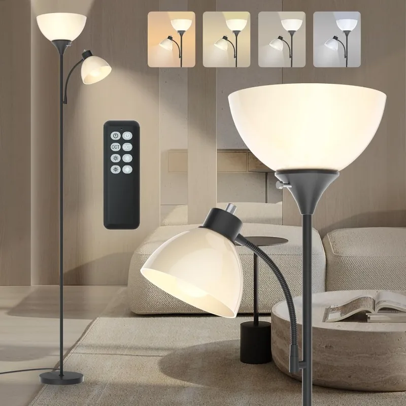 Led Floor Lamp, Super Bright 11W+7W 2100LM Torchiere Floor Lamps for Living Room (Matte Black)
Led Floor Lamp, Super Bright 11W+7W 2100LM Torchiere Floor Lamps for Living Room (Matte Black)