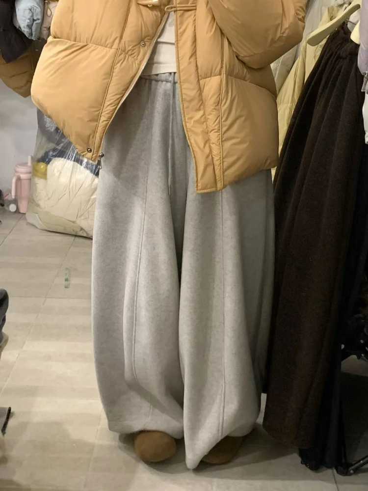 Winter Thiened Fce High Waist Wide Leg Pants Women's Casual Straight Cut Trousers Drapey Comfortable Slimming Trousers
Winter Thiened Fce High Waist Wide Leg Pants Women's Casual Straight Cut Trousers Drapey Comfortable Slimming Trousers