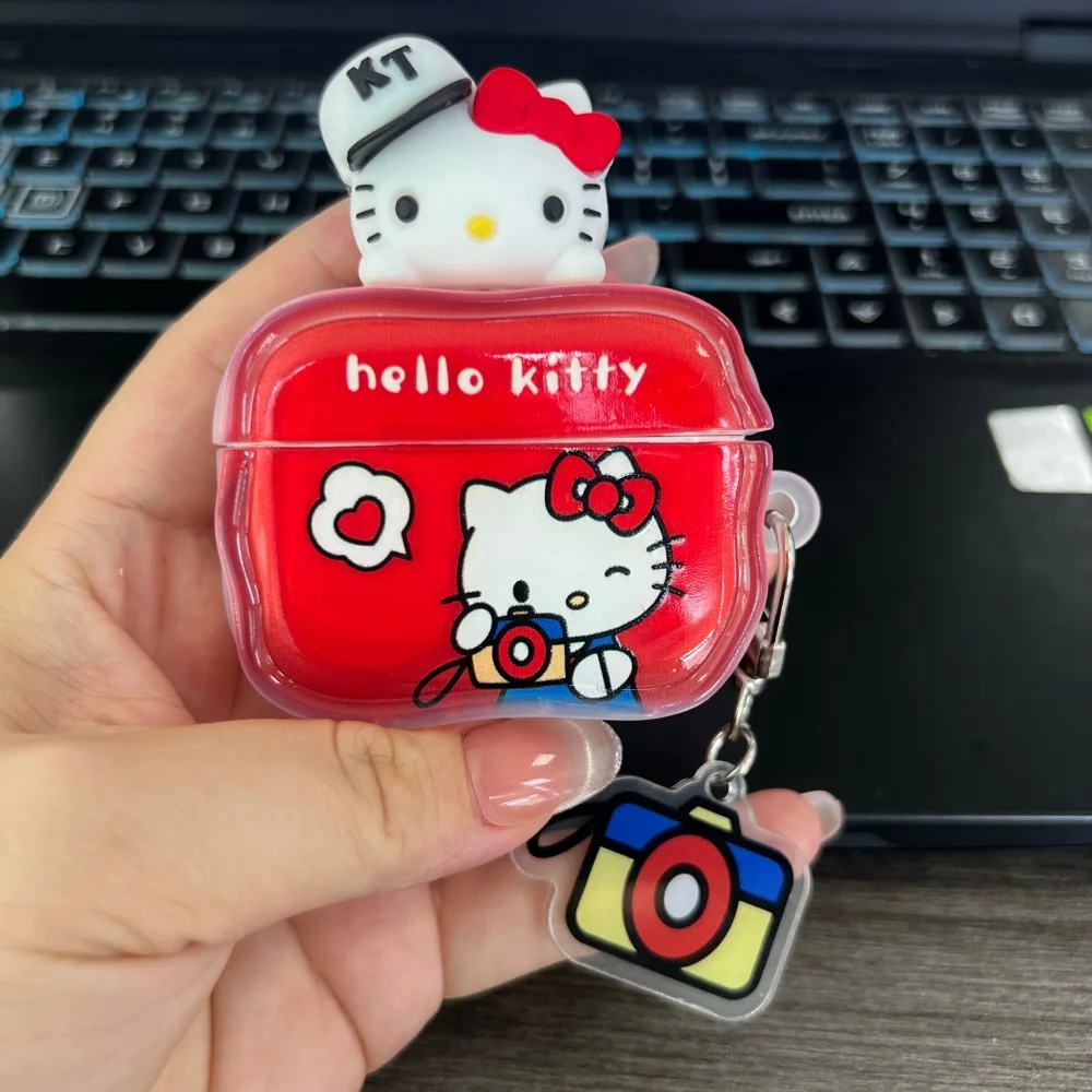 Cute Hello Kitty Doll Earphone Case for Airpods 4 Pro 2 1 2 3 Pro3 Wireless Bluetooth Headset Protective Cover with Keyring
Cute Hello Kitty Doll Earphone Case for Airpods 4 Pro 2 1 2 3 Pro3 Wireless Bluetooth Headset Protective Cover with Keyring