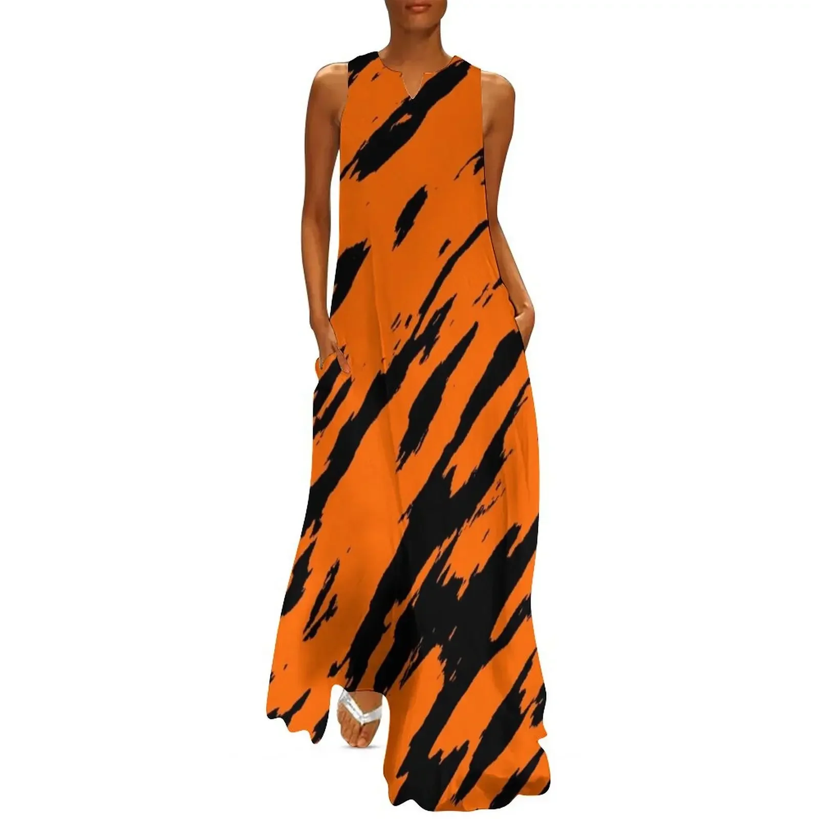 Tiger Print Bengal, Orange Black Animal Pattern Long Dress Dress woman dresses for official occasions dress women summer
Tiger Print Bengal, Orange Black Animal Pattern Long Dress Dress woman dresses for official occasions dress women summer
