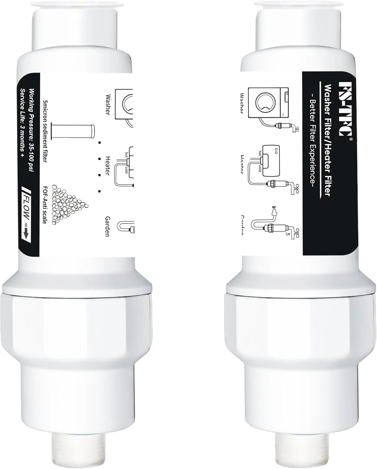 Inline Sediment Anti-Scale Filter Reusable 3/4" GHT Water Hose Filter for Washing Machine, Heater, Garden, RV,2PACK
Inline Sediment Anti-Scale Filter Reusable 3/4" GHT Water Hose Filter for Washing Machine, Heater, Garden, RV,2PACK