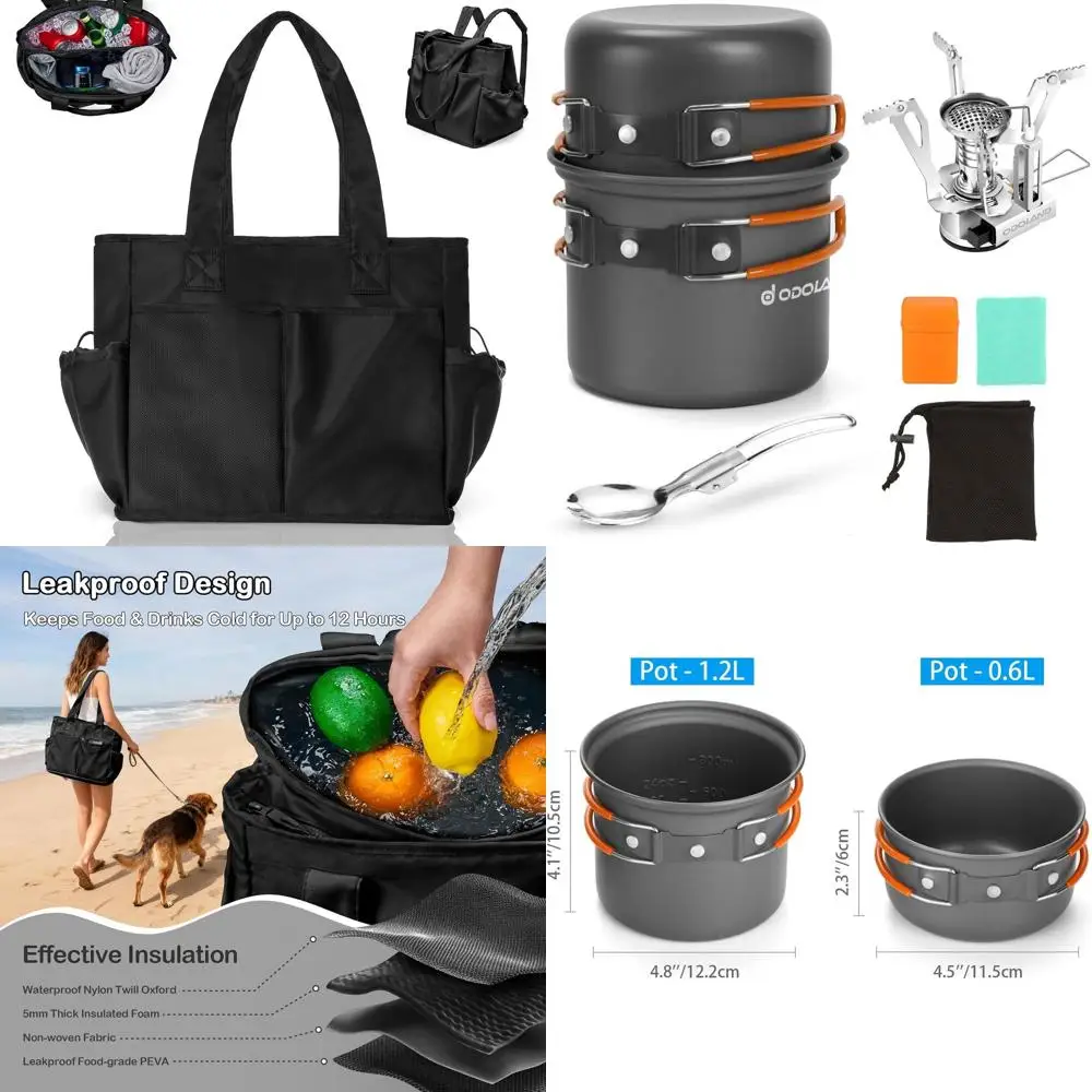 2-Piece Camping Cookware Set and 6-Piece Cooler Bag Bundle
2-Piece Camping Cookware Set and 6-Piece Cooler Bag Bundle
