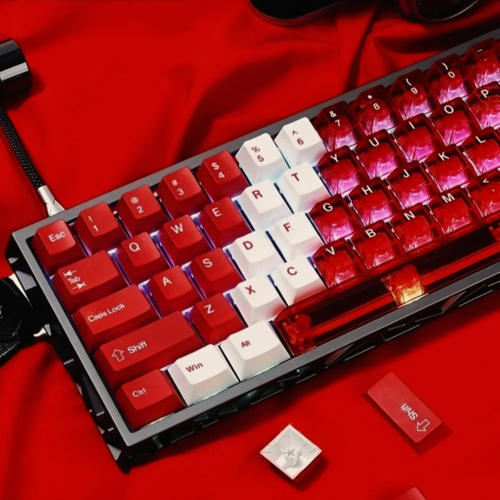 154-Key Gradient Color Keycap Set PBT+PC UV Printed Compatible with MX Switches for Mechanical Keyboards Cherry Style
154-Key Gradient Color Keycap Set PBT+PC UV Printed Compatible with MX Switches for Mechanical Keyboards Cherry Style