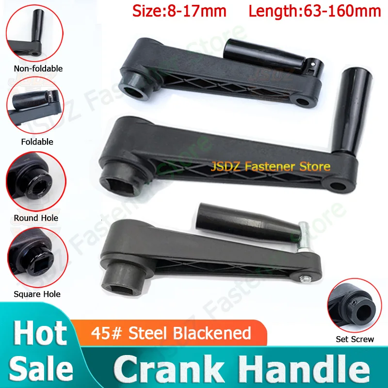 1-5pcs 63-160mm Length Black Crank Handle Circular/Square Hole 8-17mm Foldable/Non-foldable Handle For Turning&Milling Machines
1-5pcs 63-160mm Length Black Crank Handle Circular/Square Hole 8-17mm Foldable/Non-foldable Handle For Turning&Milling Machines