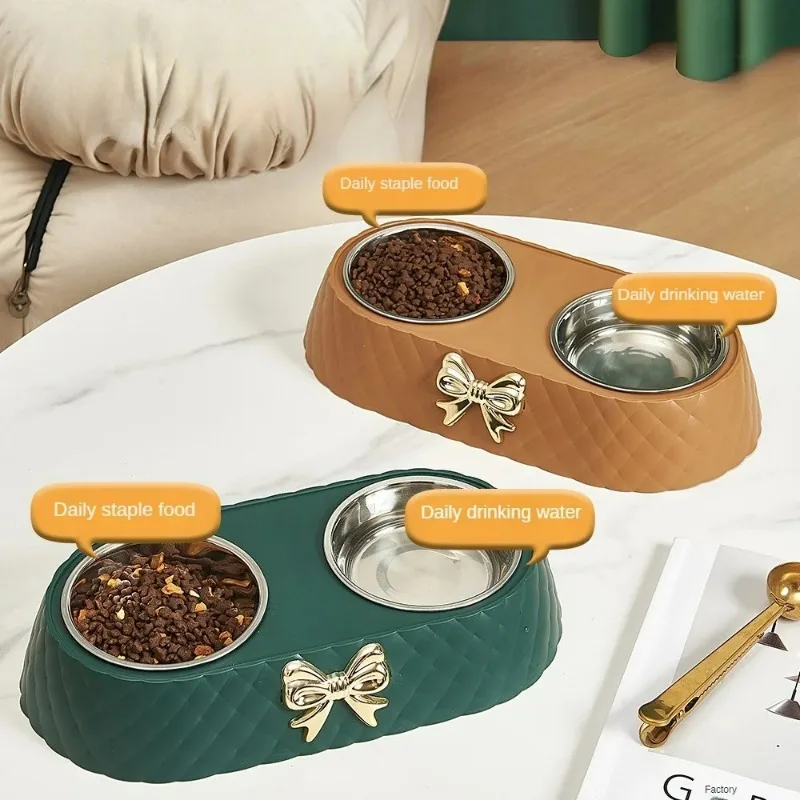A1 Pet Dog and Cat Portable Food Bowls Bowtie Dog Food Drinking Double Bowl Pet Supplies
A1 Pet Dog and Cat Portable Food Bowls Bowtie Dog Food Drinking Double Bowl Pet Supplies