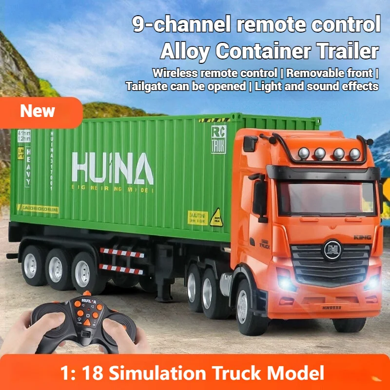 Huina New Product 1:18 Large Audio-Visual Electric Remote Control Container Truck, Children'S Electric Remote Control Car Model
Huina New Product 1:18 Large Audio-Visual Electric Remote Control Container Truck, Children'S Electric Remote Control Car Model