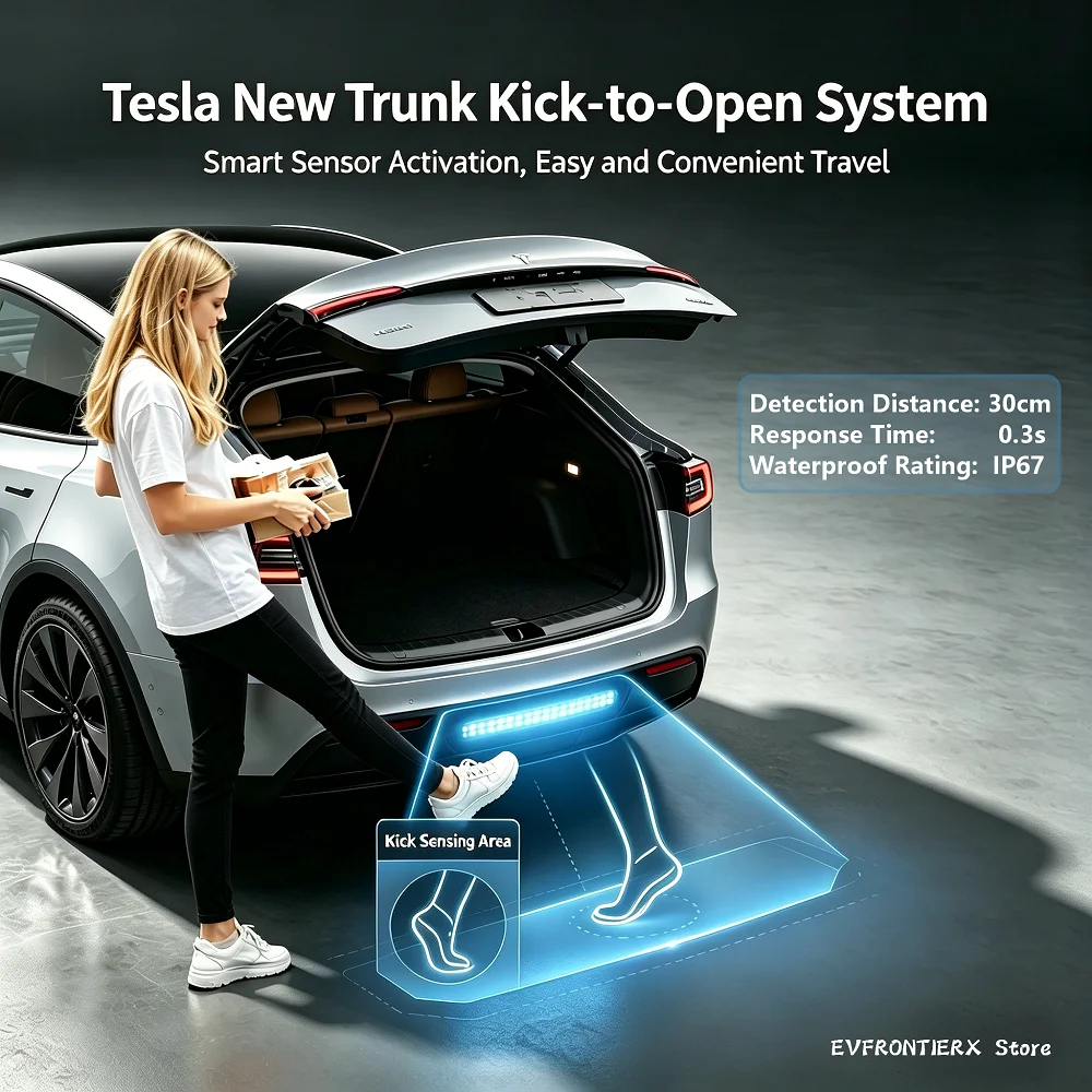 Датчик открывания багажника электроприводом для Tesla Model 3/Y/X/S/2026 Juniper Highland: Автоматическое открывание и закрывание, модернизированные детали для электропривода багажника
Датчик открывания багажника электроприводом для Tesla Model 3/Y/X/S/2026 Juniper Highland: Автоматическое открывание и закрывание, модернизированные детали для электропривода багажника