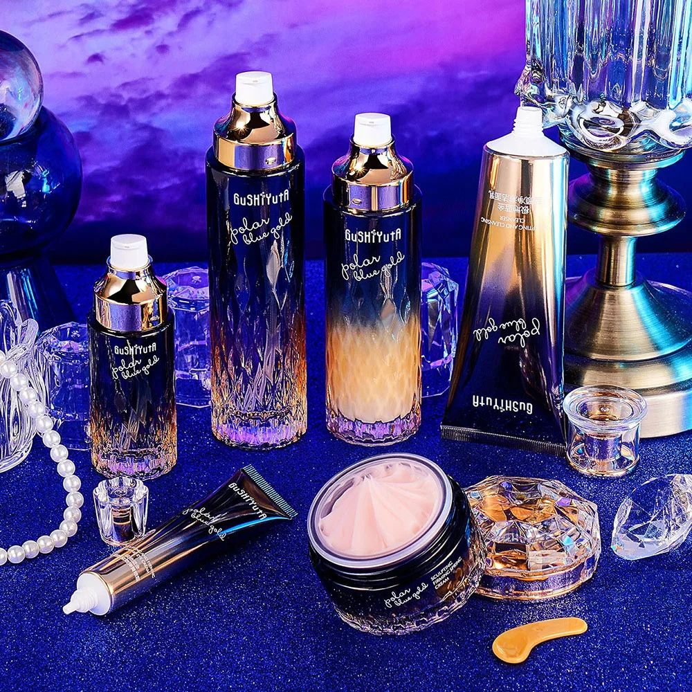 Polar Blue Gold Tightening Skin Elasticity Essence Muscle Penetration Skincare Sets Shrink Pores Brighten Improve Roughness
Polar Blue Gold Tightening Skin Elasticity Essence Muscle Penetration Skincare Sets Shrink Pores Brighten Improve Roughness