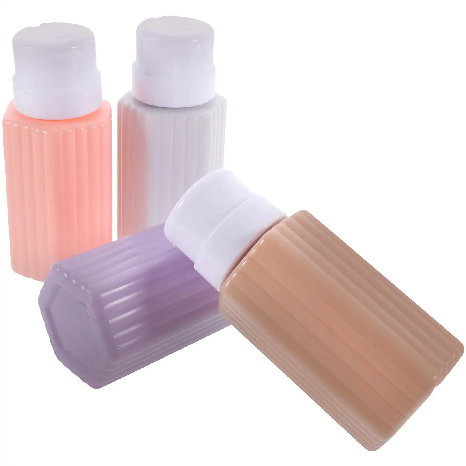 4 Pcs Pump Bottle Liquid Dispenser Nail Remover Plastic Travel Pink Purple Gray Beige Leak Proof Lock Design Refillable
4 Pcs Pump Bottle Liquid Dispenser Nail Remover Plastic Travel Pink Purple Gray Beige Leak Proof Lock Design Refillable