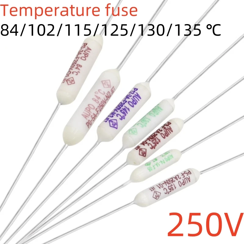 10PCS Temperature Fuse JET RF AUPO 1A 2A 3A 5A 250V 84/102/115/125/130/135/145/150C Degrees
10PCS Temperature Fuse JET RF AUPO 1A 2A 3A 5A 250V 84/102/115/125/130/135/145/150C Degrees