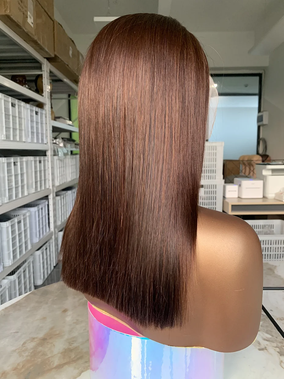 Real 250% Vietnamese Human Hair Lace Frontal Wig Short Bob #2 #4 Brown Chocolate Colored Human Hair Wigs Bleached Knot Lacefront
Real 250% Vietnamese Human Hair Lace Frontal Wig Short Bob #2 #4 Brown Chocolate Colored Human Hair Wigs Bleached Knot Lacefront