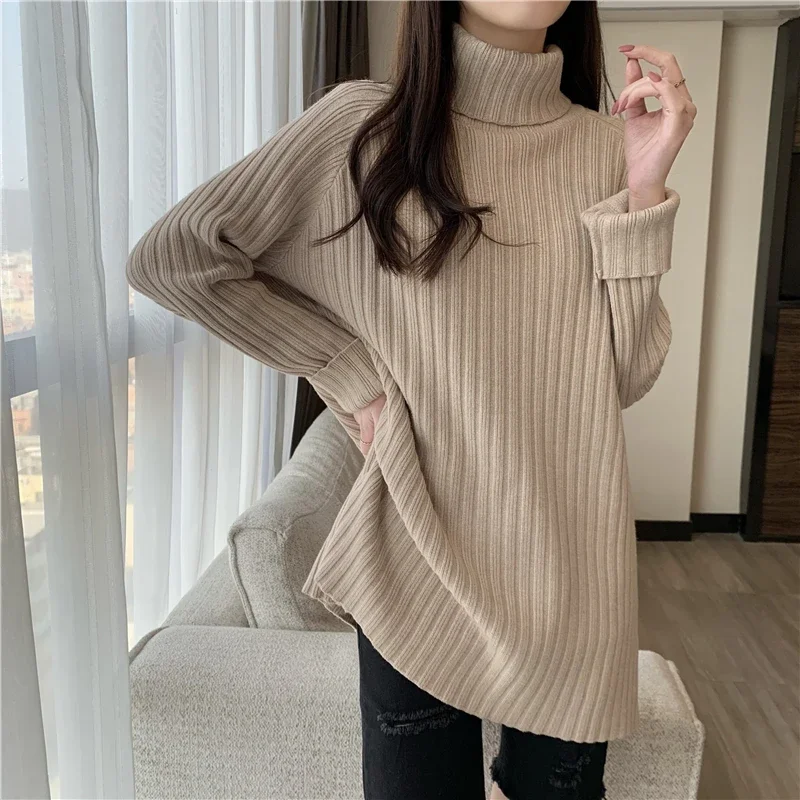 Women's Y2K Turtleneck Sweater Spring 2025 Loose Long Sleeve Knitted Top Straight Tube Pullover Fashionable Female Clothing
Women's Y2K Turtleneck Sweater Spring 2025 Loose Long Sleeve Knitted Top Straight Tube Pullover Fashionable Female Clothing