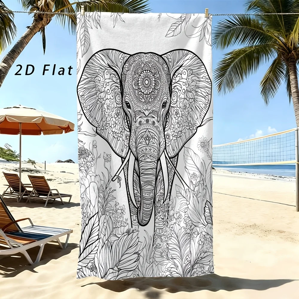 Aesthetic Elephant Art Beach Towel 1Pc Microfiber 2D Flat Printed Sandproof Waterproof Picnic Mat Swim Bath Towel
Aesthetic Elephant Art Beach Towel 1Pc Microfiber 2D Flat Printed Sandproof Waterproof Picnic Mat Swim Bath Towel
