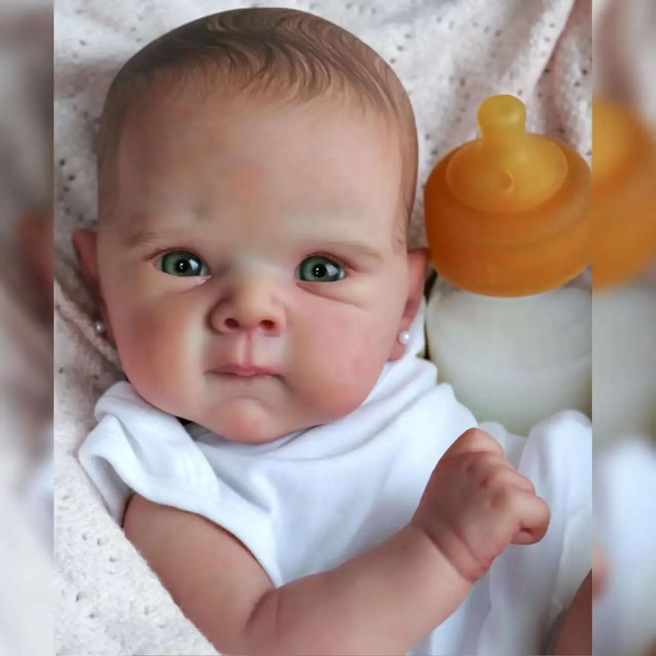 NPK 18inch Lifelike Full Body Bettie Reborn Baby Doll - Newborn Cuddly with 3D Skin Hand Drawn Hair Multiple Layers Painting
NPK 18inch Lifelike Full Body Bettie Reborn Baby Doll - Newborn Cuddly with 3D Skin Hand Drawn Hair Multiple Layers Painting