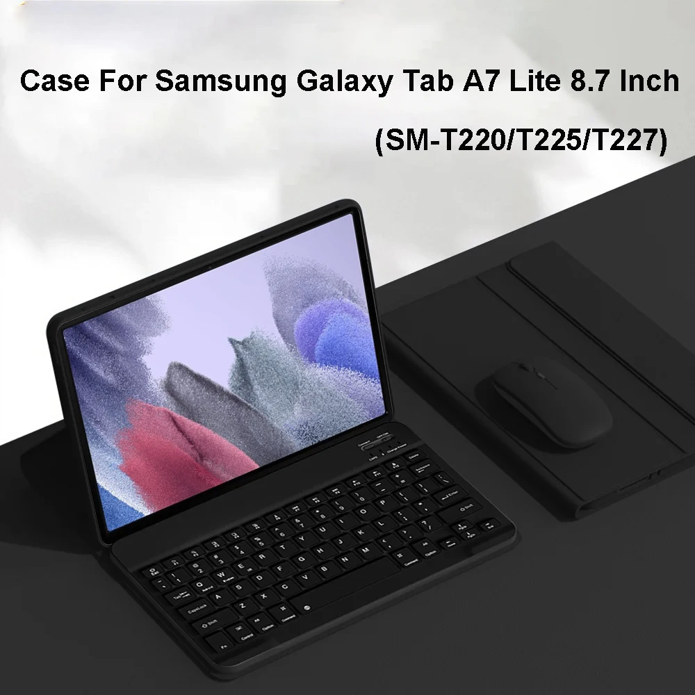 Case For Samsung Galaxy Tab A7 Lite 8.7 Inch, Bluetooth Keyboard Case For Samsung Tab A7 Lite SM-T220 T225 T227
Case For Samsung Galaxy Tab A7 Lite 8.7 Inch, Bluetooth Keyboard Case For Samsung Tab A7 Lite SM-T220 T225 T227