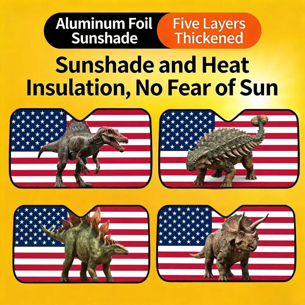 1M-Dinosaur Sun Visor Cute and Funny Car Sunshade, Personalized UV-Resistant Front Windshield Sun Visor Cover
1M-Dinosaur Sun Visor Cute and Funny Car Sunshade, Personalized UV-Resistant Front Windshield Sun Visor Cover