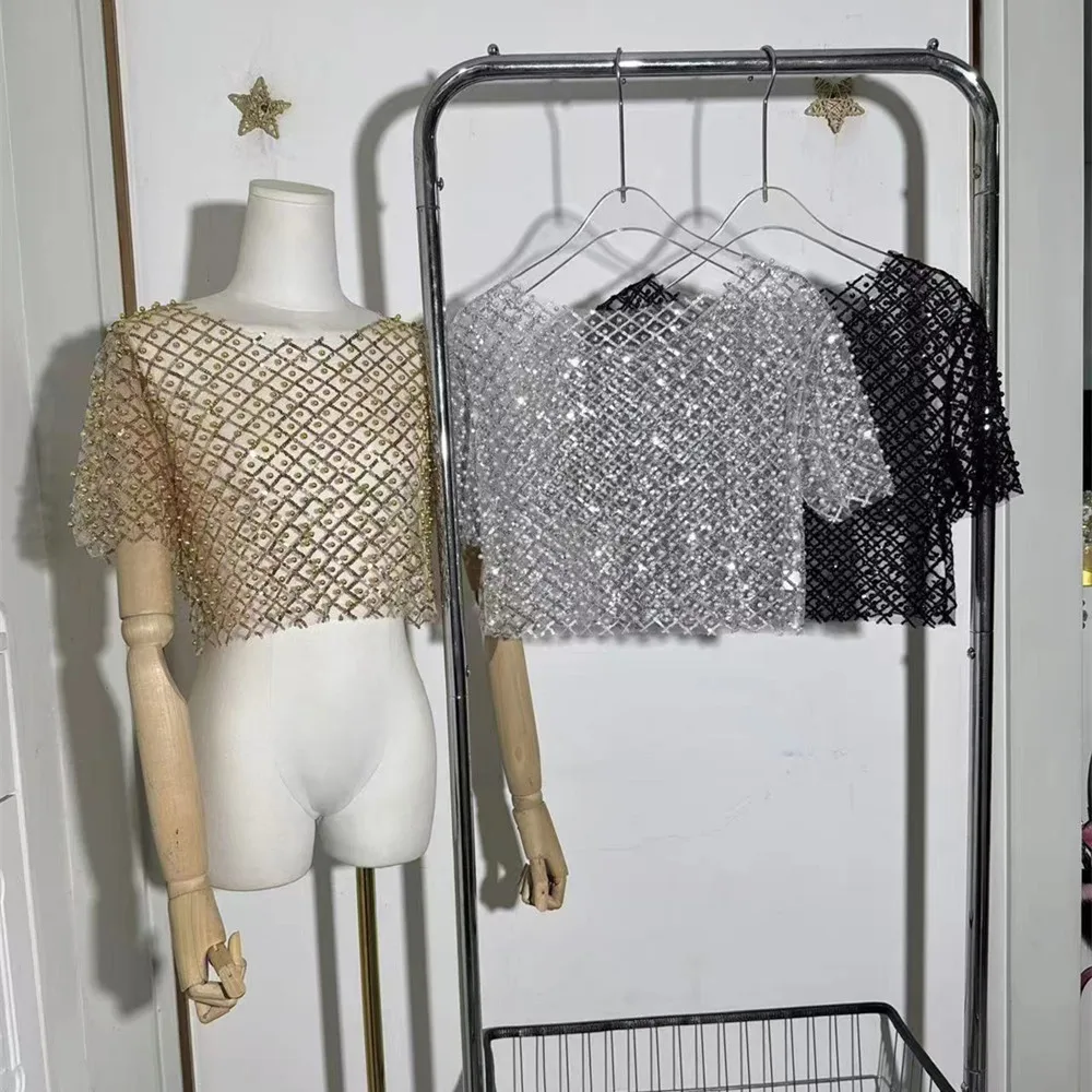 Women Sexy See Through Short Sleeve Crop Tops Ladies 2025 Party Beach Shirts Cover Up Femme Summer T-shirts y2k
Women Sexy See Through Short Sleeve Crop Tops Ladies 2025 Party Beach Shirts Cover Up Femme Summer T-shirts y2k
